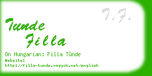tunde filla business card